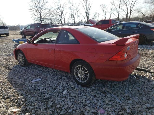 1HGEM22965L015661 - 2005 HONDA CIVIC EX RED photo 2