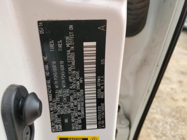 5TDKKRFH4ES027808 - 2014 TOYOTA HIGHLANDER XLE 白色 照片 14