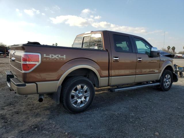 1FTFW1ET1CFB10056 - 2012 FORD F150 SUPERCREW BROWN photo 3