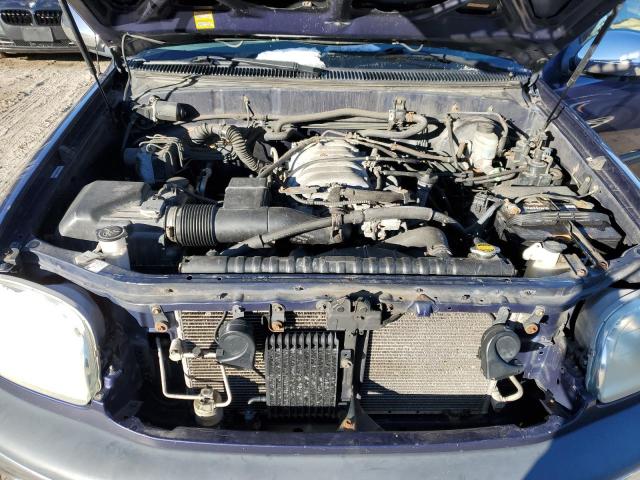 5TBBT44112S323377 - 2002 TOYOTA TUNDRA ACCESS CAB ლურჯი ფოტო 11