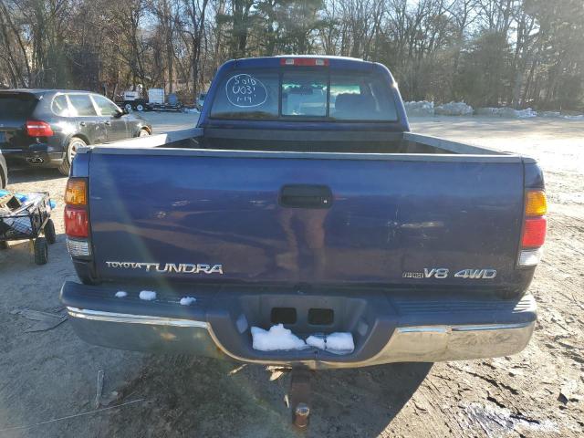 5TBBT44112S323377 - 2002 TOYOTA TUNDRA ACCESS CAB ლურჯი ფოტო 6