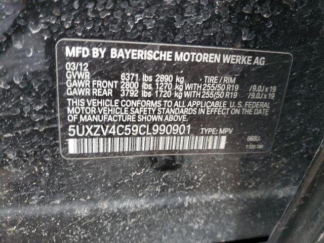 5UXZV4C59CL990901 - 2012 BMW X5 XDRIVE35I BLACK photo 13