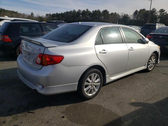 2T1BU4EE6AC451417 - 2010 TOYOTA COROLLA BASE SILVER photo 3