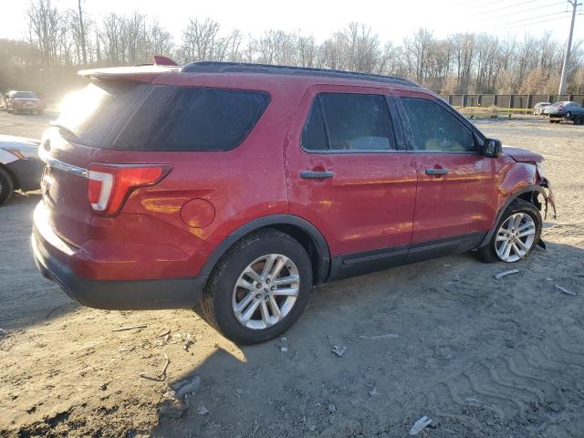 1FM5K7B82HGA97728 - 2017 FORD EXPLORER RED photo 3