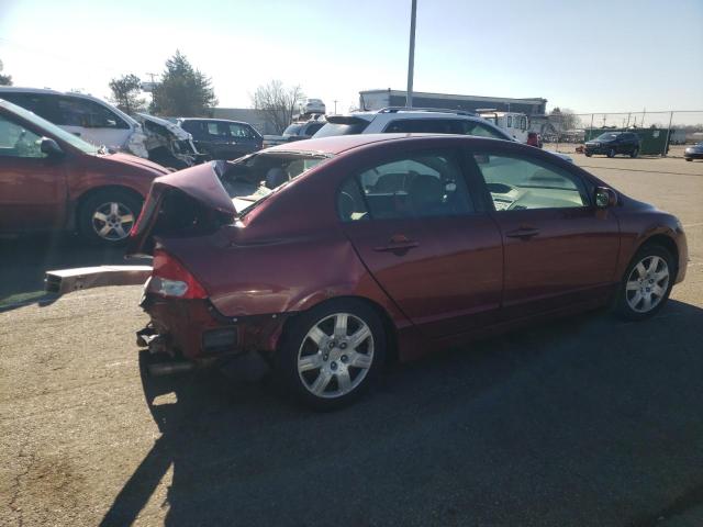 19XFA16569E023111 - 2009 HONDA CIVIC LX RED photo 3