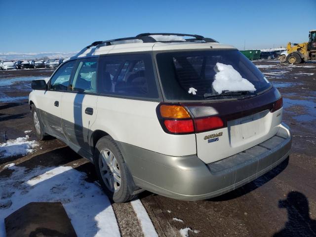 4S3BH665627644894 - 2002 SUBARU LEGACY OUTBACK WHITE photo 2