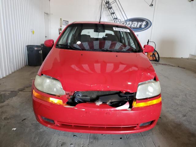 KL1TD666X7B783818 - 2007 CHEVROLET AVEO BASE RED photo 5
