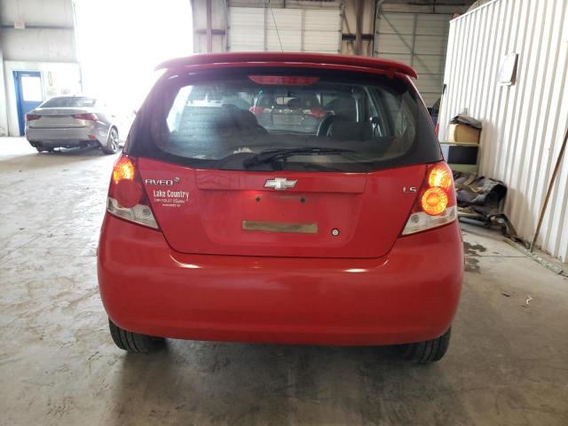 KL1TD666X7B783818 - 2007 CHEVROLET AVEO BASE RED photo 6