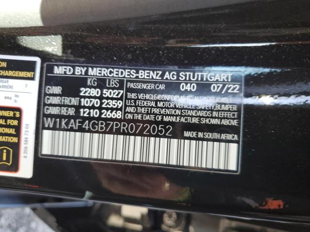 W1KAF4GB7PR072052 - 2023 MERCEDES-BENZ C 300 BLACK photo 13