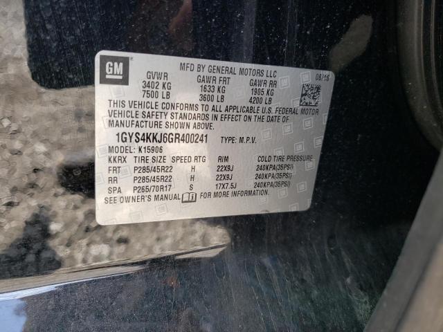 1GYS4KKJ6GR400241 - 2016 CADILLAC ESCALADE ESV PLATINUM შავი ფოტო 13