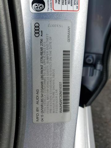 WAUHGAFC3GN016337 - 2016 AUDI A6 PRESTIGE ვერცხლისფერი ფოტო 12