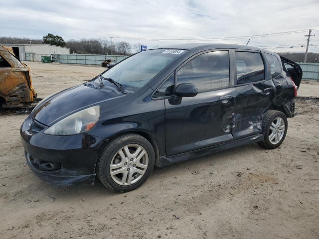 JHMGD38687S052227 - 2007 HONDA FIT S BLACK photo 1