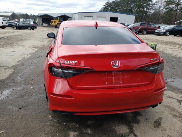 2HGFE2F56NH596293 - 2022 HONDA CIVIC SPORT 红色 照片 6
