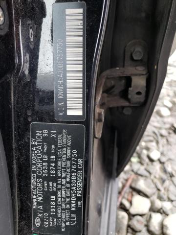 KNADH5A30B6767750 - 2011 KIA RIO BASE BLACK photo 12