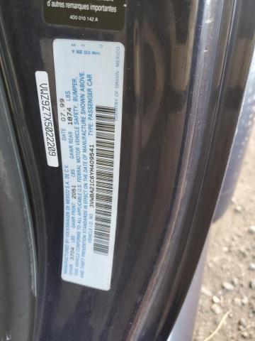 3VWBA21C6YM409541 - 2000 VOLKSWAGEN NEW BEETLE GL 蓝色 照片 12