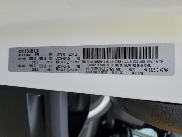 3C6TRVAG6LE127429 - 2020 RAM PROMASTER 1500 STANDARD Դեղին լուսանկար 13