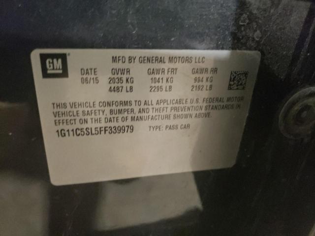 1G11C5SL5FF339979 - 2015 CHEVROLET MALIBU 1LT CHARCOAL photo 12