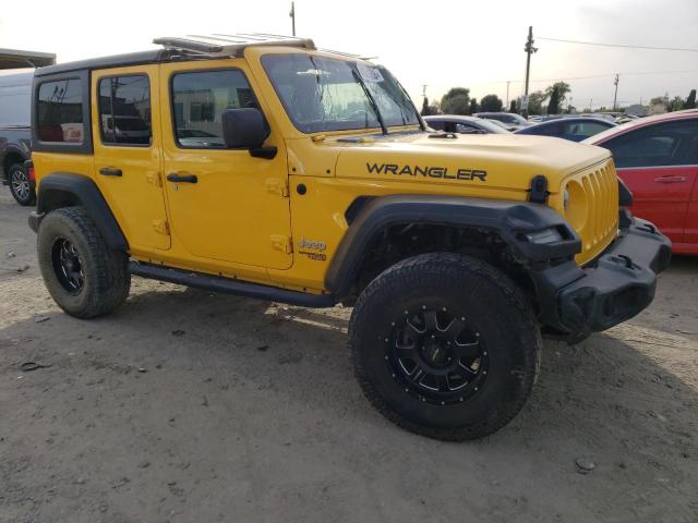 1C4HJXDN4KW593280 - 2019 JEEP WRANGLER U SPORT YELLOW photo 4