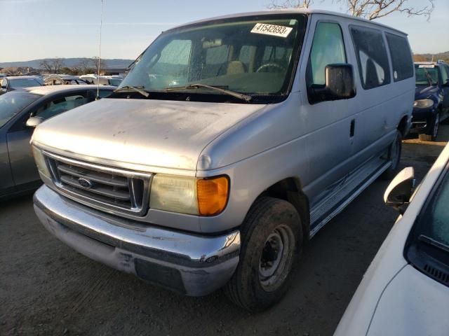 1FBNE31L74HA29914 - 2004 FORD ECONOLINE E350 SUPER DUTY WAGON SILVER photo 1