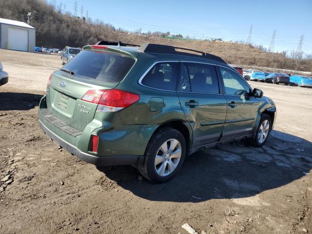 4S4BRDKC4B2399768 - 2011 SUBARU OUTBACK 3.6R LIMITED GREEN photo 3