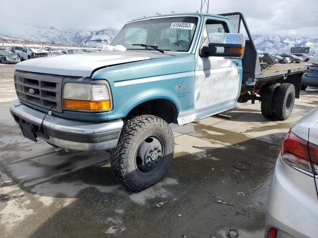 2FDKF38F7SCA49091 - 1995 FORD F350 GREEN photo 1