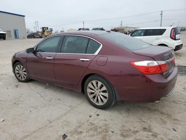 1HGCR3F86DA023009 - 2013 HONDA ACCORD EXL MAROON photo 2