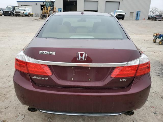 1HGCR3F86DA023009 - 2013 HONDA ACCORD EXL MAROON photo 6