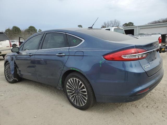 3FA6P0PUXJR190220 - 2018 FORD FUSION SE PHEV BLUE photo 2