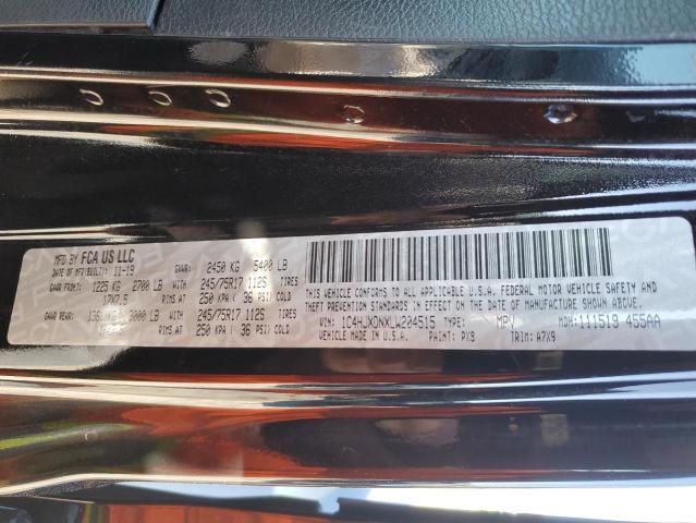 1C4HJXDNXLW204515 - 2020 JEEP WRANGLER U SPORT შავი ფოტო 12