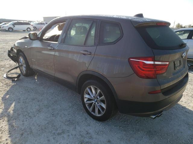 5UXWX9C50E0D12801 - 2014 BMW X3 XDRIVE28I BROWN photo 2