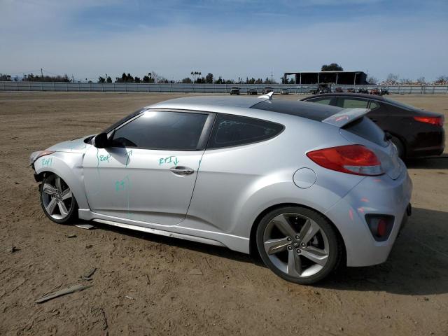 KMHTC6AE9FU225855 - 2015 HYUNDAI VELOSTER TURBO SILVER photo 2