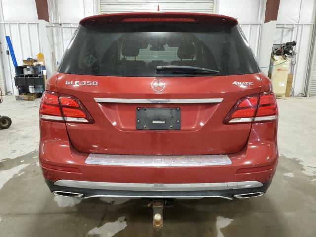 4JGDA5HB4GA812516 - 2016 MERCEDES-BENZ GLE 350 4MATIC RED photo 6