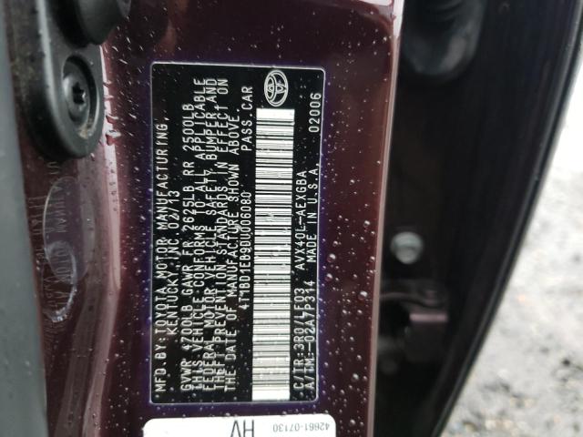 4T1BD1EB9DU006080 - 2013 TOYOTA AVALON HYBRID PURPLE photo 12