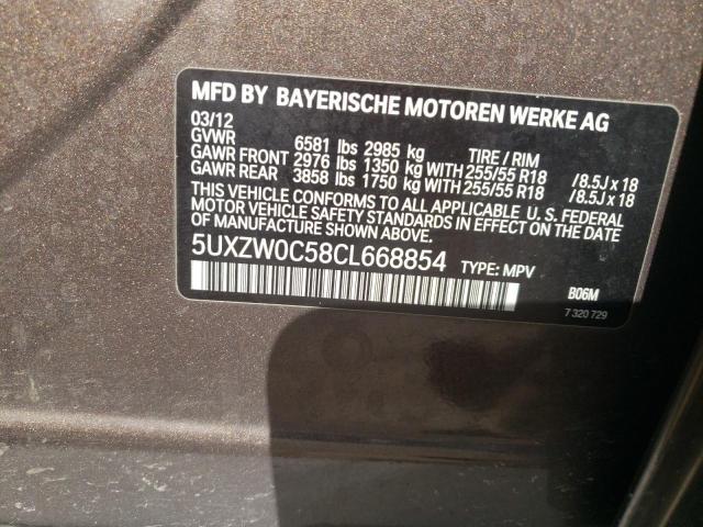 5UXZW0C58CL668854 - 2012 BMW X5 XDRIVE35D BROWN photo 13