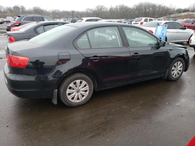 3VW2K7AJ1EM393043 - 2014 VOLKSWAGEN JETTA BASE BLACK photo 3