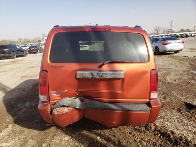 1D8GT58K68W127998 - 2008 DODGE NITRO SLT ORANGE photo 6