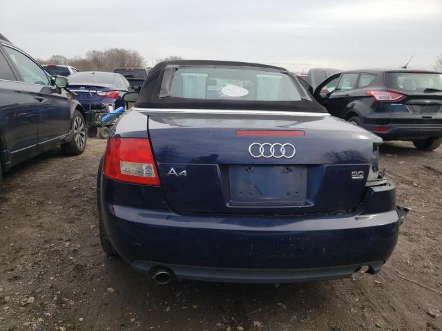 WAUDT48H75K010480 - 2005 AUDI A4 QUATTRO CABRIOLET BLUE photo 6