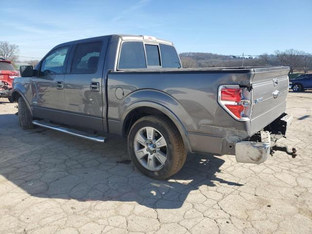 1FTFW1CT3DKF40750 - 2013 FORD F150 SUPERCREW GRAY photo 2