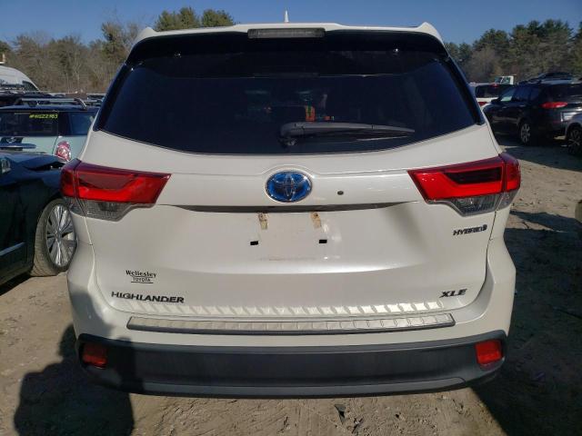 5TDJGRFH5KS064987 - 2019 TOYOTA HIGHLANDER HYBRID WHITE photo 6