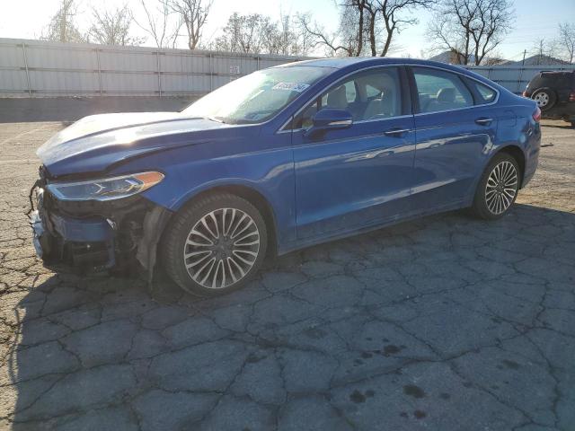 3FA6P0D90JR206067 - 2018 FORD FUSION TITANIUM/PLATINUM BLUE photo 1