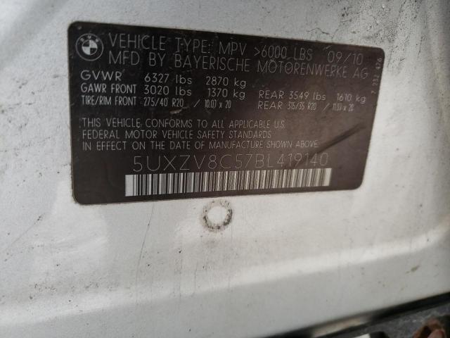 5UXZV8C57BL419140 - 2011 BMW X5 XDRIVE50I SILVER photo 14