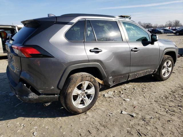 4T3RWRFV9MU041676 - 2021 TOYOTA RAV4 XLE GRAY photo 3