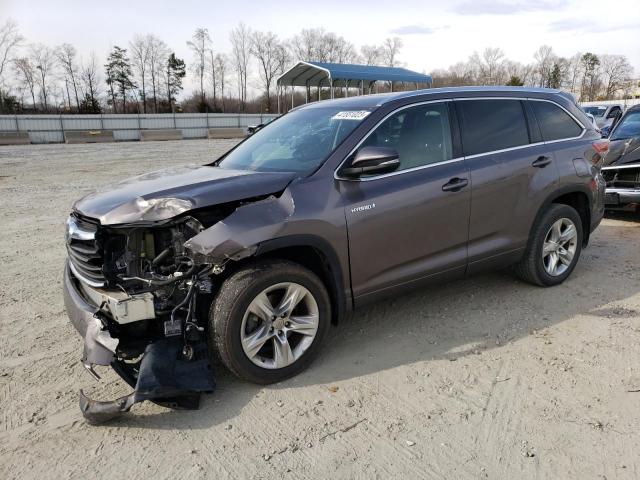 5TDDCRFH9ES005311 - 2014 TOYOTA HIGHLANDER HYBRID LIMITED GRAY photo 1