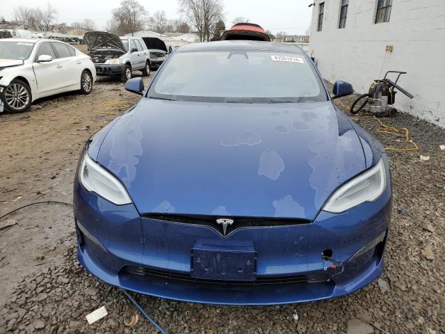 5YJSA1E61MF441345 - 2021 TESLA MODEL S BLUE photo 5