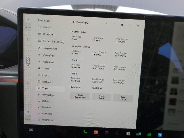 5YJSA1E61MF441345 - 2021 TESLA MODEL S ლურჯი ფოტო 9