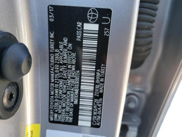 NMTKHMBX0JR005554 - 2018 TOYOTA C-HR XLE SILVER photo 13