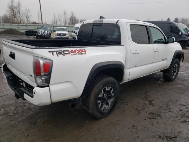 5TFCZ5ANXMX259084 - 2021 TOYOTA TACOMA DOUBLE CAB WHITE photo 3