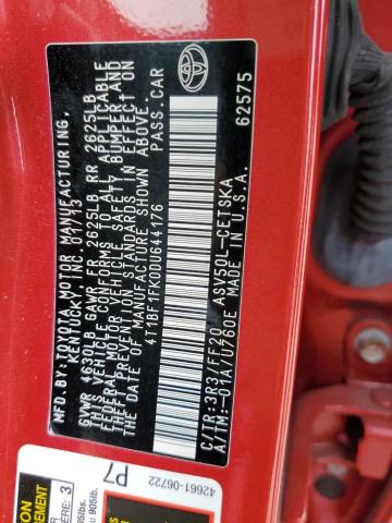 4T1BF1FK0DU644176 - 2013 TOYOTA CAMRY L RED photo 13