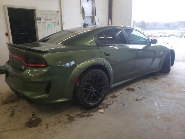 2C3CDXGJ0MH640806 - 2021 DODGE CHARGER SCAT PACK GREEN photo 3