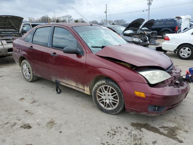 1FAHP34N37W186216 - 2007 FORD FOCUS ZX4 RED photo 4